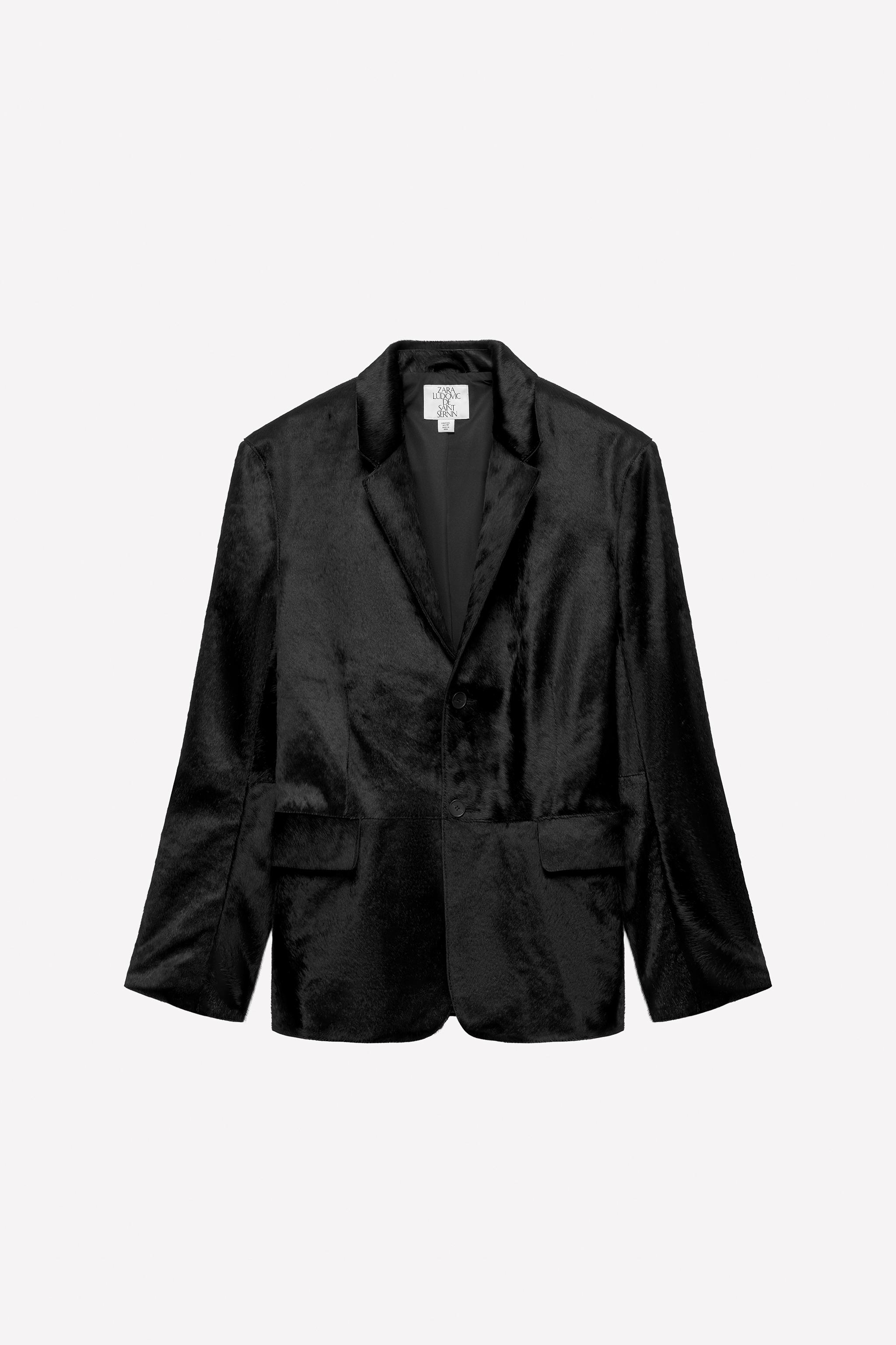 LEATHER FUR BLAZER LUDOVIC DE SAINT SERNIN x ZARA